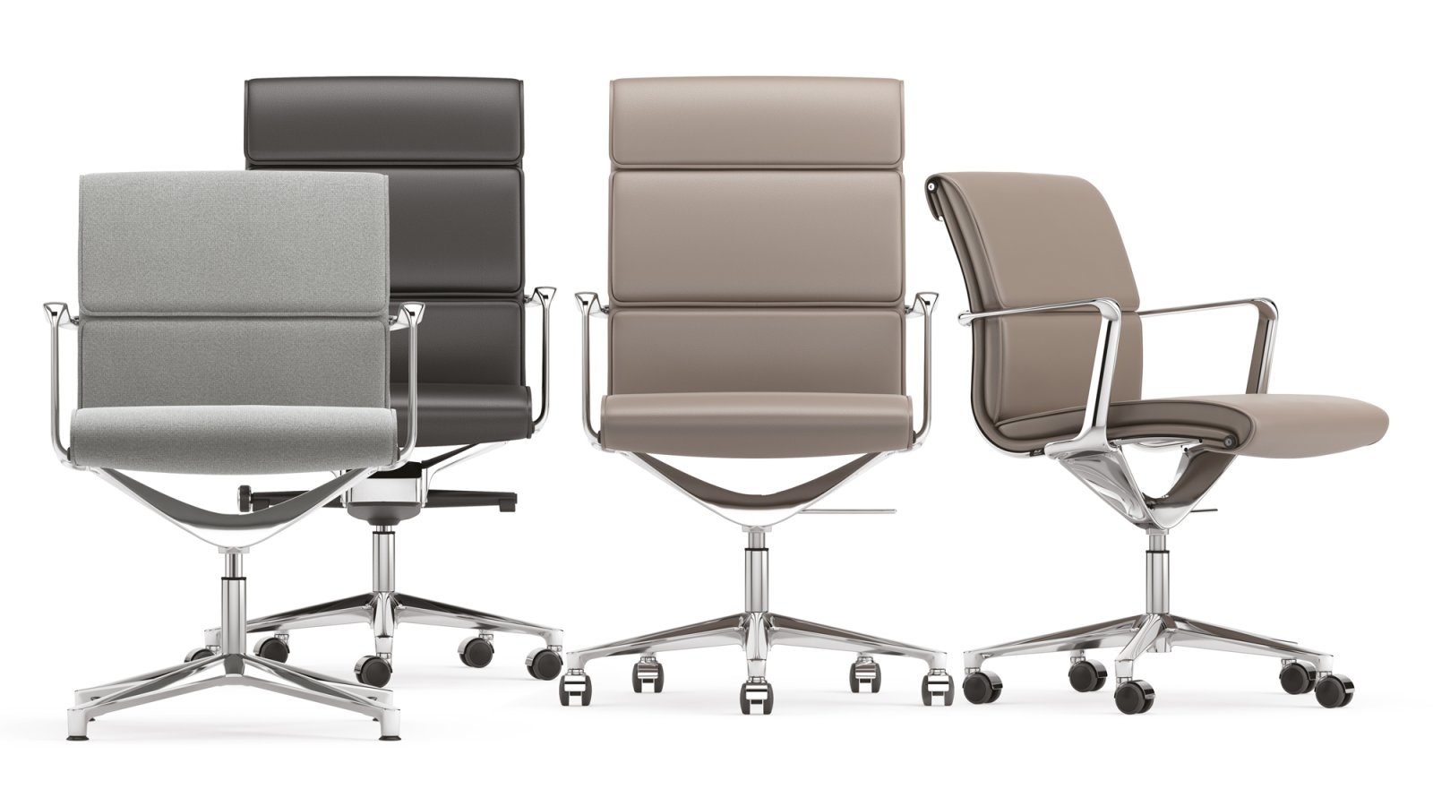 Johtajantuolit Una Chair neuvotteluhuoneen pöydän ympärillä