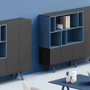Kuuden hengen bench Lay-ohjelmasta valkoisella MDF-valaisimella