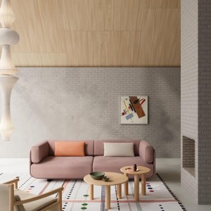 Rahi ja lepovuode Shaal yhdessä asuinloungessa