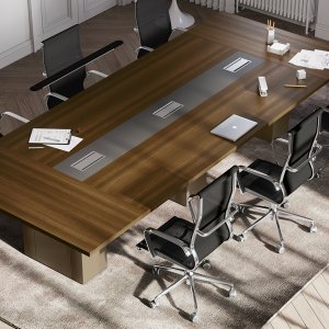 Sähköistetty kaapeliläpivienti GO Colombini Office -pöydässä