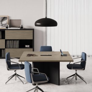 Elite-neuvottelupöytäkokoonpano 560 cm tarkastettavalla kaapelipylväällä