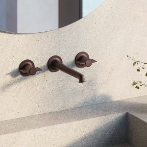 Fantini Flora -allashana kolmella reiällä ja yksisiipisillä kahvoilla, pinta Chrome