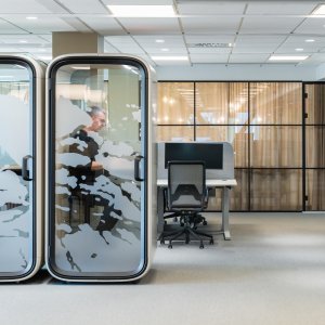 Framery One Compact sivulta yhden neliömetrin alalla