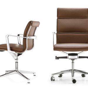 Una Chair -kokousmallin nelisakarainen jalusta tassuilla