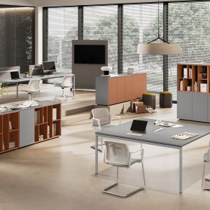 Sigma-neuvottelupöytä siltajaloilla ja kaksipuolisella top accessilla