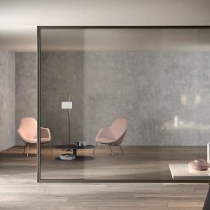 Toimiston väliseinät Simple Bold Luconilta kaksoislasilla