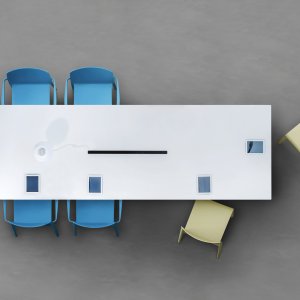 Pieni pyöreä neuvottelupöytä Arki-Table ARKW5/2 tammipukeilla, Pedrali