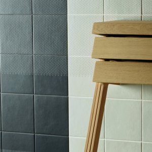 Tape-malliston Zigzag Blue -kuvio lasitettua porcellanatoa