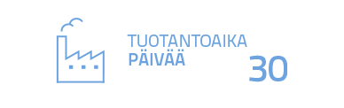 tuotantoaika 30 päivää